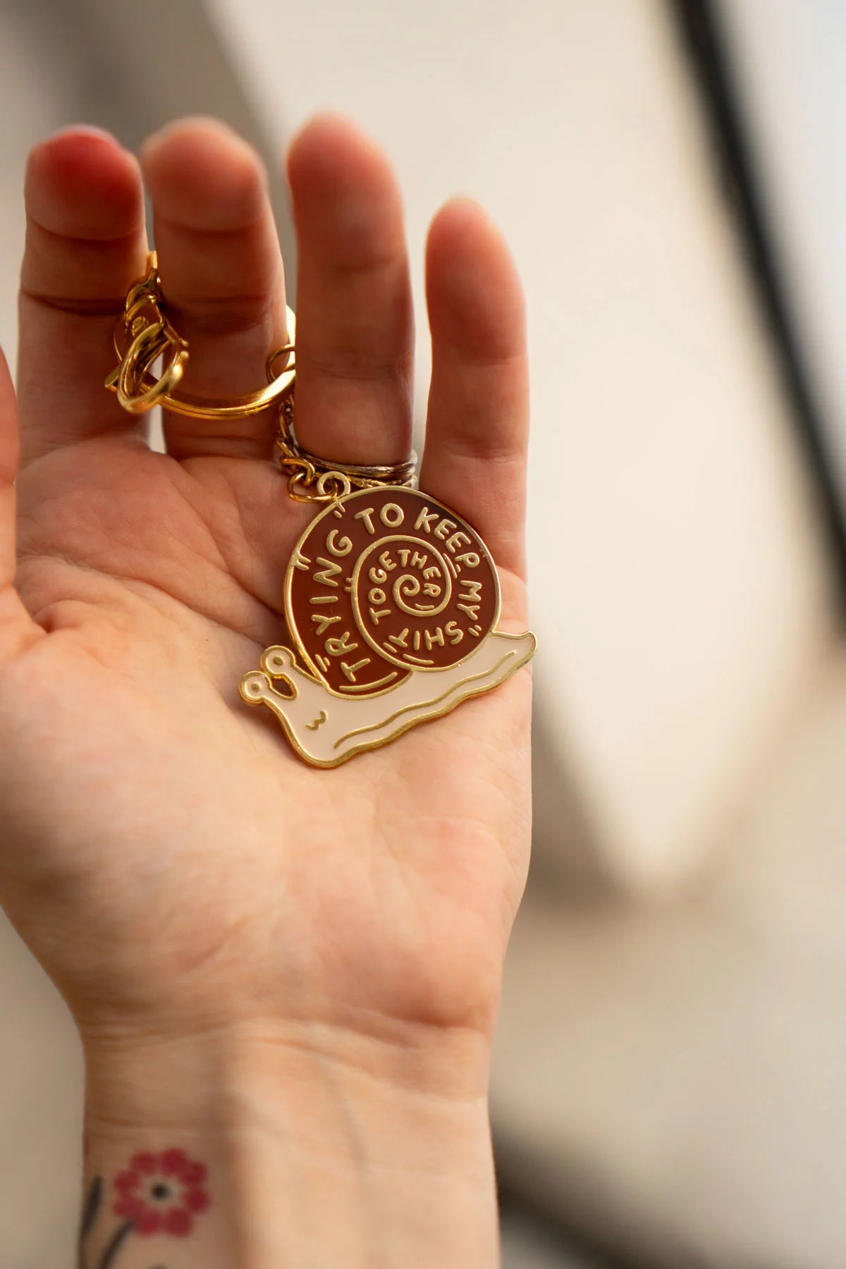 Stay Home Club - Enamel Keychain - La Lovely Vintage