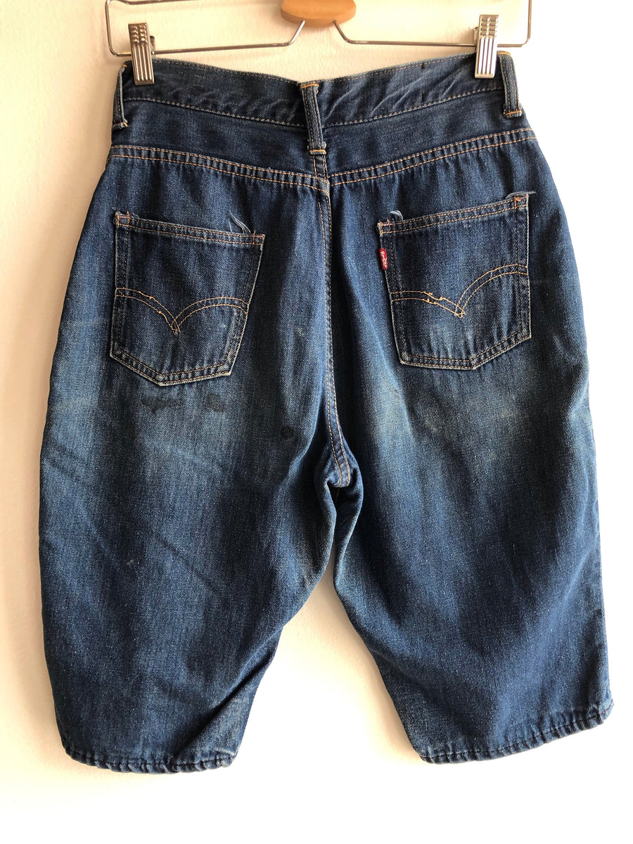 Vintage 1960's levi's “big e” 701 denim pedal pusher shorts – La