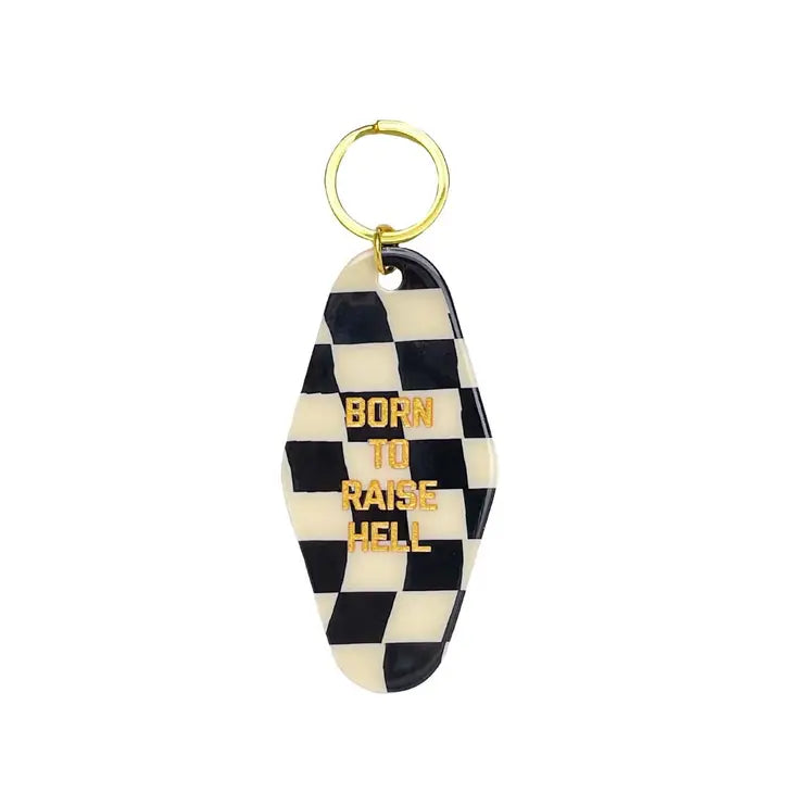 Golden Gems - Born to Raise Hell Keytag - La Lovely Vintage