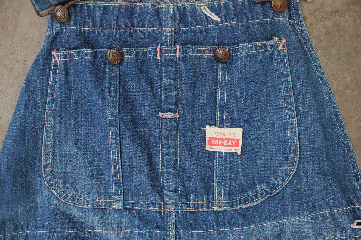 Vintage 1950's Penney's Pay Day Square Bak Overalls - La Lovely Vintage