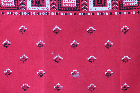 Vintage Single Selvedge Red Tuside Bandana - La Lovely Vintage