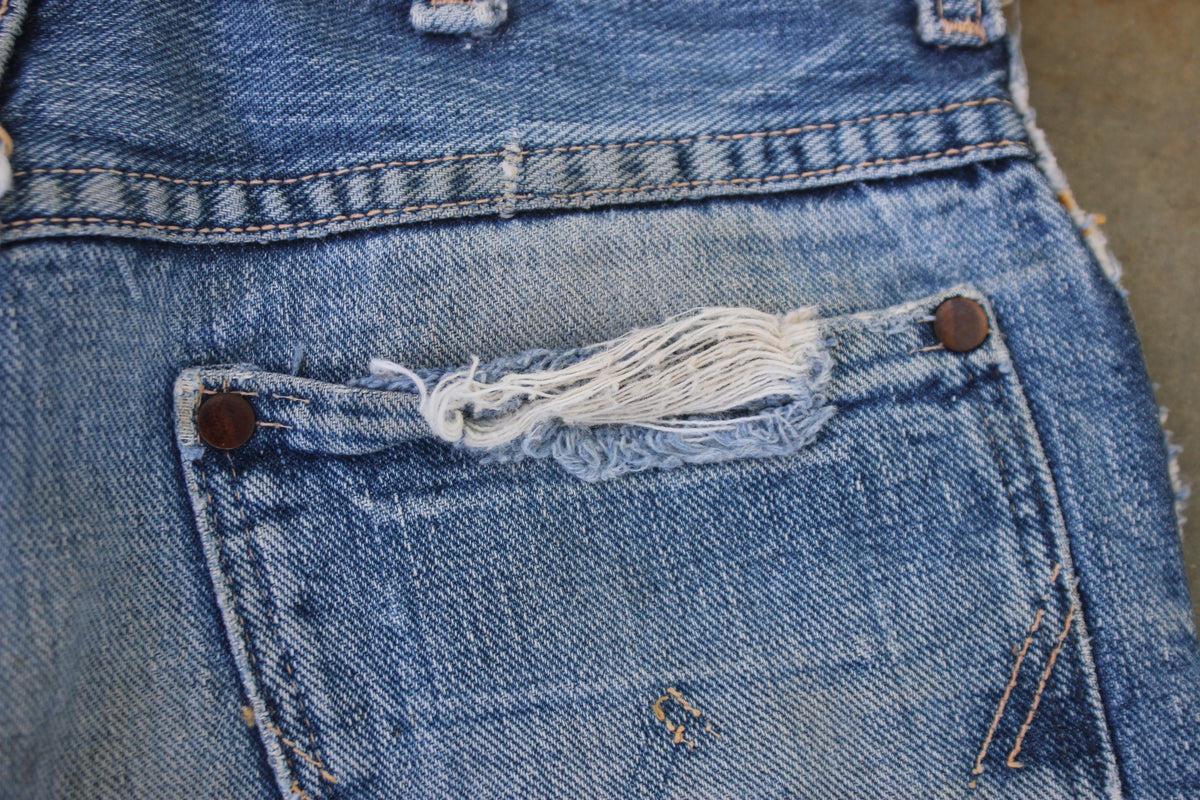 Vintage 1950's Wrangler Blue Bell Denim Jeans 24x28 #1 - La Lovely Vintage