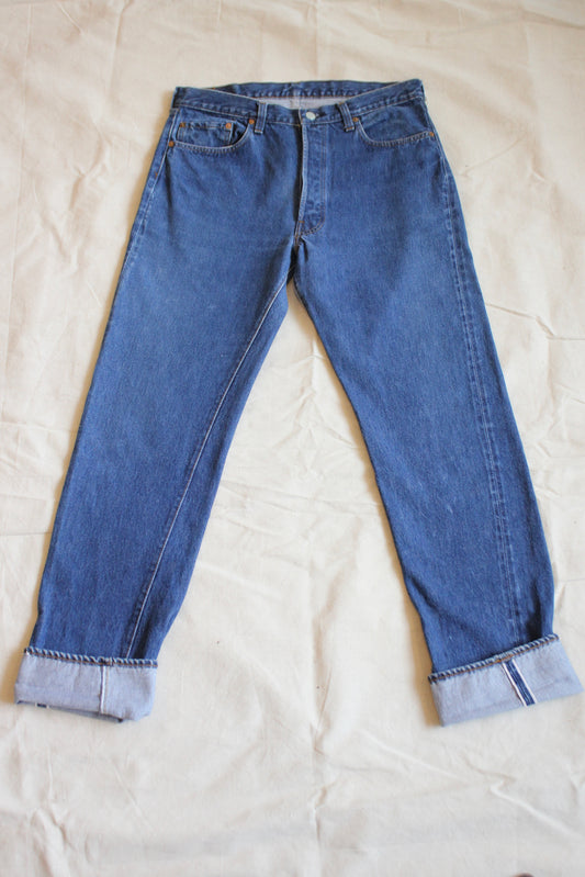 Vintage 1980's Levis 501 Selvedge Denim Jeans - La Lovely Vintage