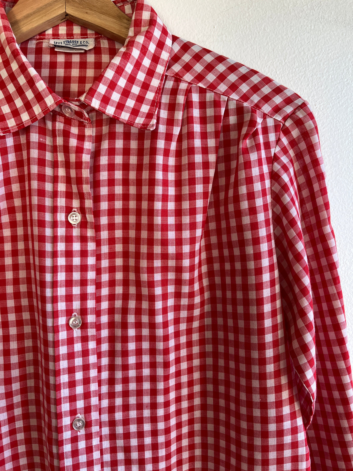 Vintage 1970’s Levi’s Gingham Button-Up Shirt - La Lovely Vintage