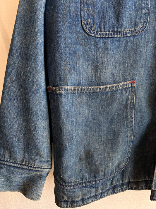 Vintage 1960’s Wrangler Blanket-Lined Denim Chore Coat - La Lovely Vintage