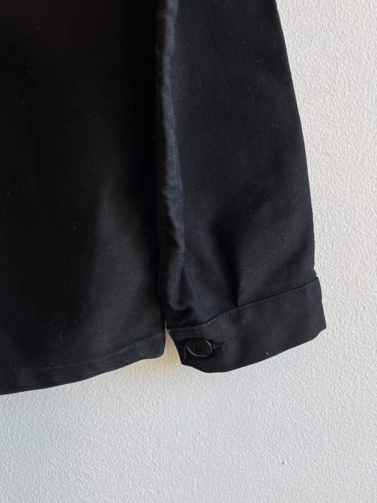 Vintage 1940/1950’s Black French Moleskin Chore Coat - La Lovely Vintage