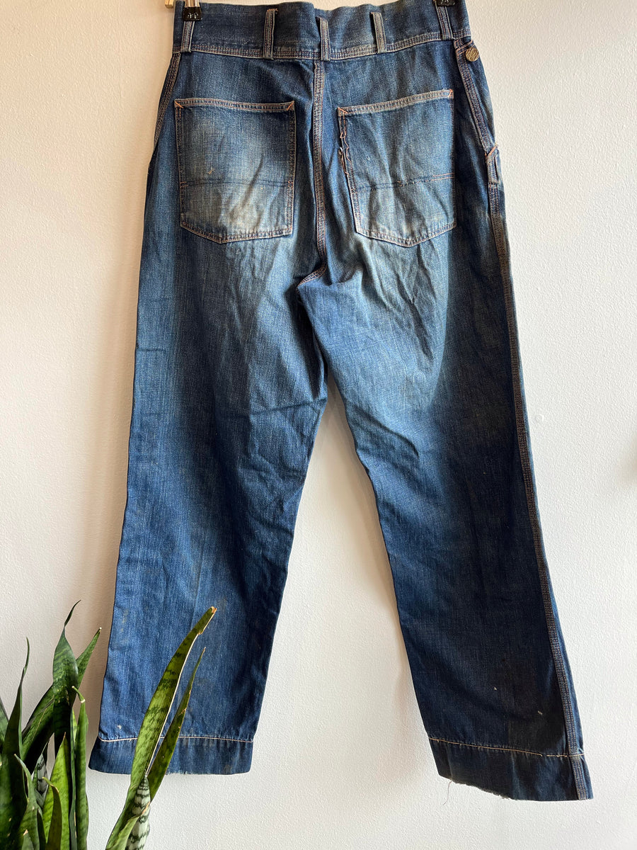 Vintage 1940's Norfolk & Western Denim Work Jeans – La