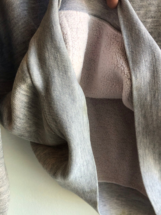Vintage 1960s Double Face Grey Hooded Sweatshirt - La Lovely Vintage