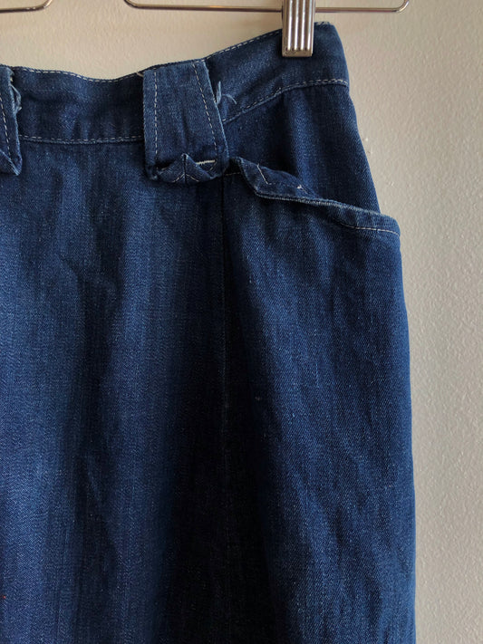 Vintage 1950’s Western Maid Side-Zip Denim Skirt - La Lovely Vintage