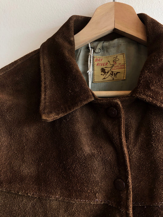 Vintage 1950s Bay River Fringe Suede jacket - La Lovely Vintage