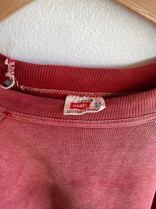 Vintage 1950’s Hanes Windshield Faded Red Sweatshirt