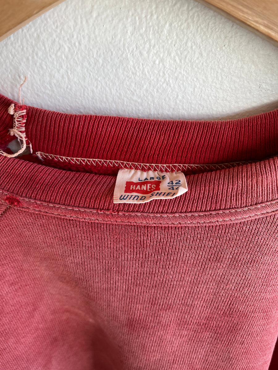 Vintage 1950's Hanes Windshield Faded Red Sweatshirt – La