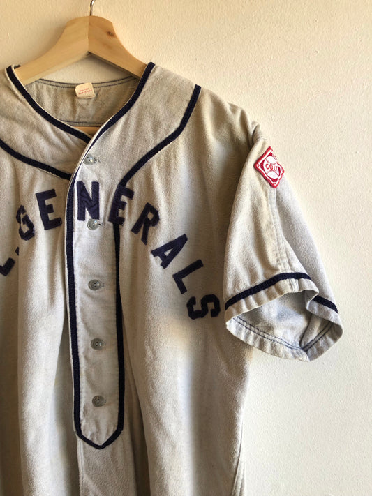 Vintage 1950’s “A.E. Generals” Baseball Jersey - La Lovely Vintage