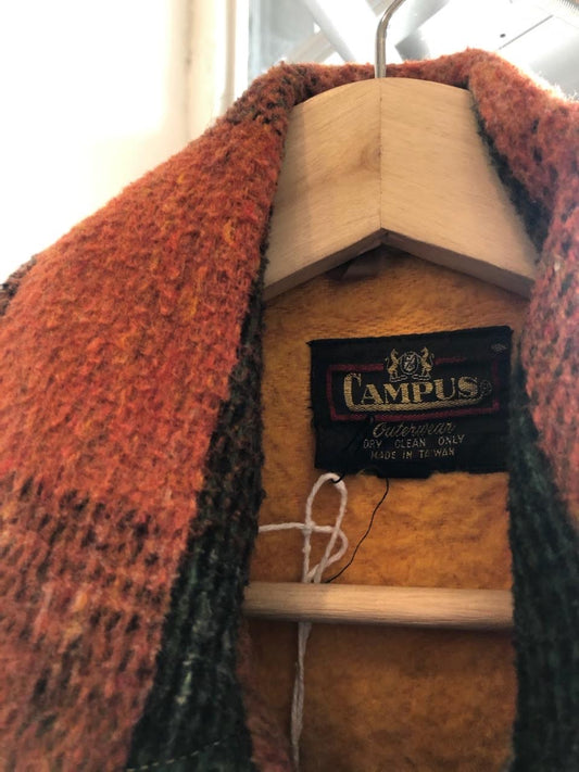 Vintage 1960’s Campus Mohair Plaid Fleece-Lined Jacket - La Lovely Vintage