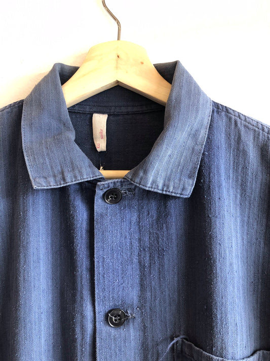 Vintage 1970s French HBT Chore Coat - La Lovely Vintage