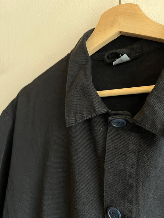 Vintage 1970/80’s Black French Chore Coat - La Lovely Vintage