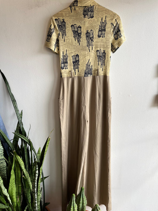 Vintage 1970’s “Tracy Petites” Paris-Themed Jumpsuit - La Lovely Vintage