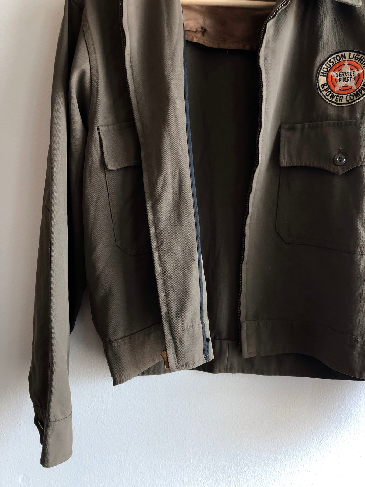 Vintage 1940’s “Houston Lighting and Power” Work Jacket - La Lovely Vintage
