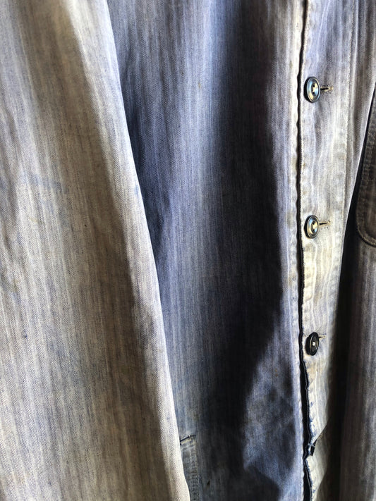 Vintage 1960’s Sun-Faded French Chore Coat - La Lovely Vintage
