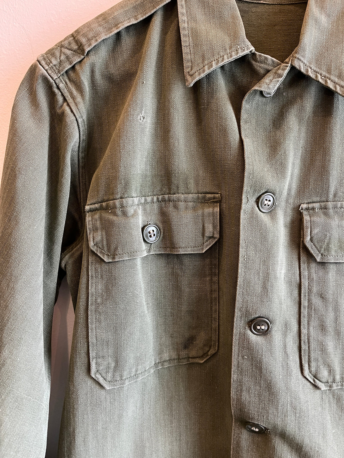 Vintage 1950’s HBT Military Shirt - La Lovely Vintage