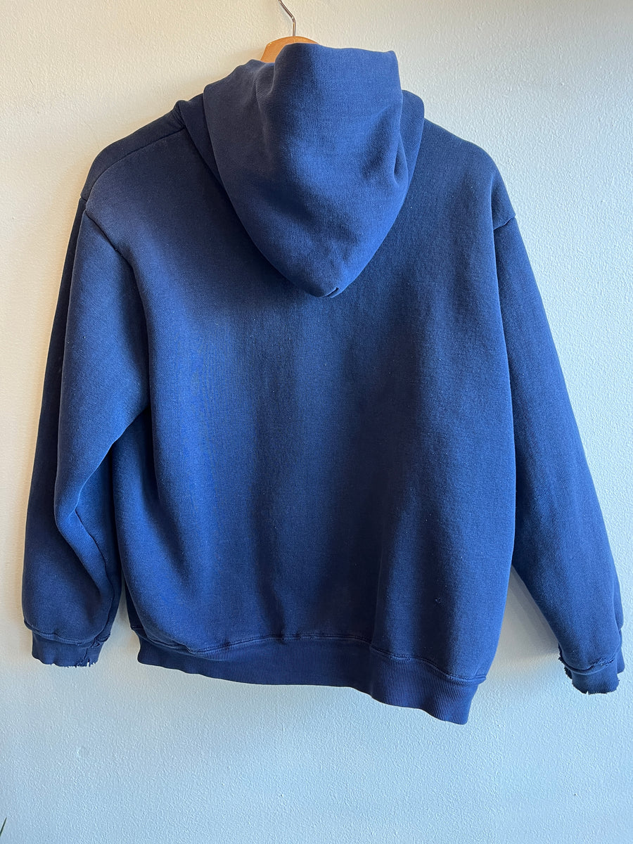8802 B2 FWO Vintage 1990's Lucky Brand Navy Blue Hoodie Size L – A