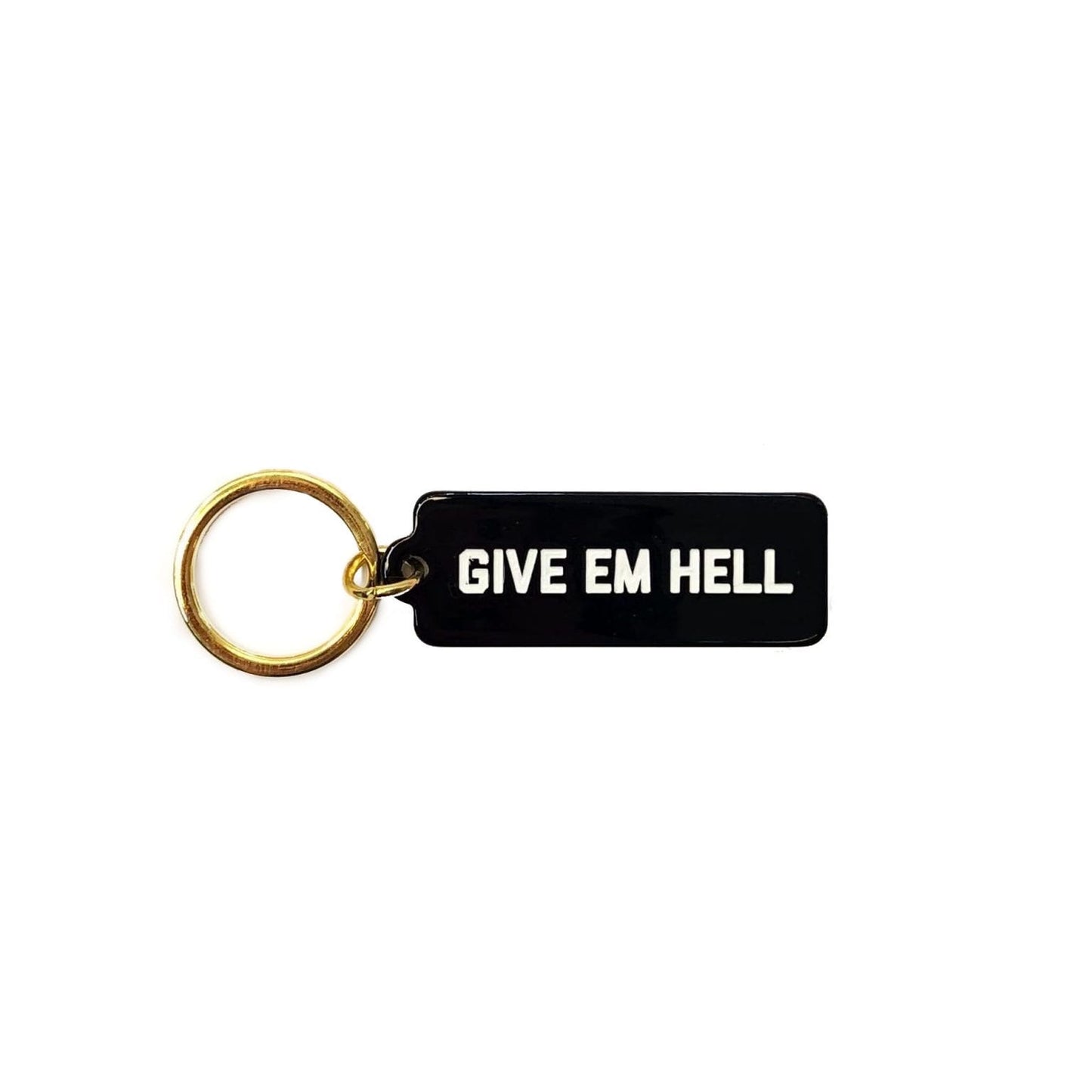 Golden Gems - Give Em Hell keytag - La Lovely Vintage