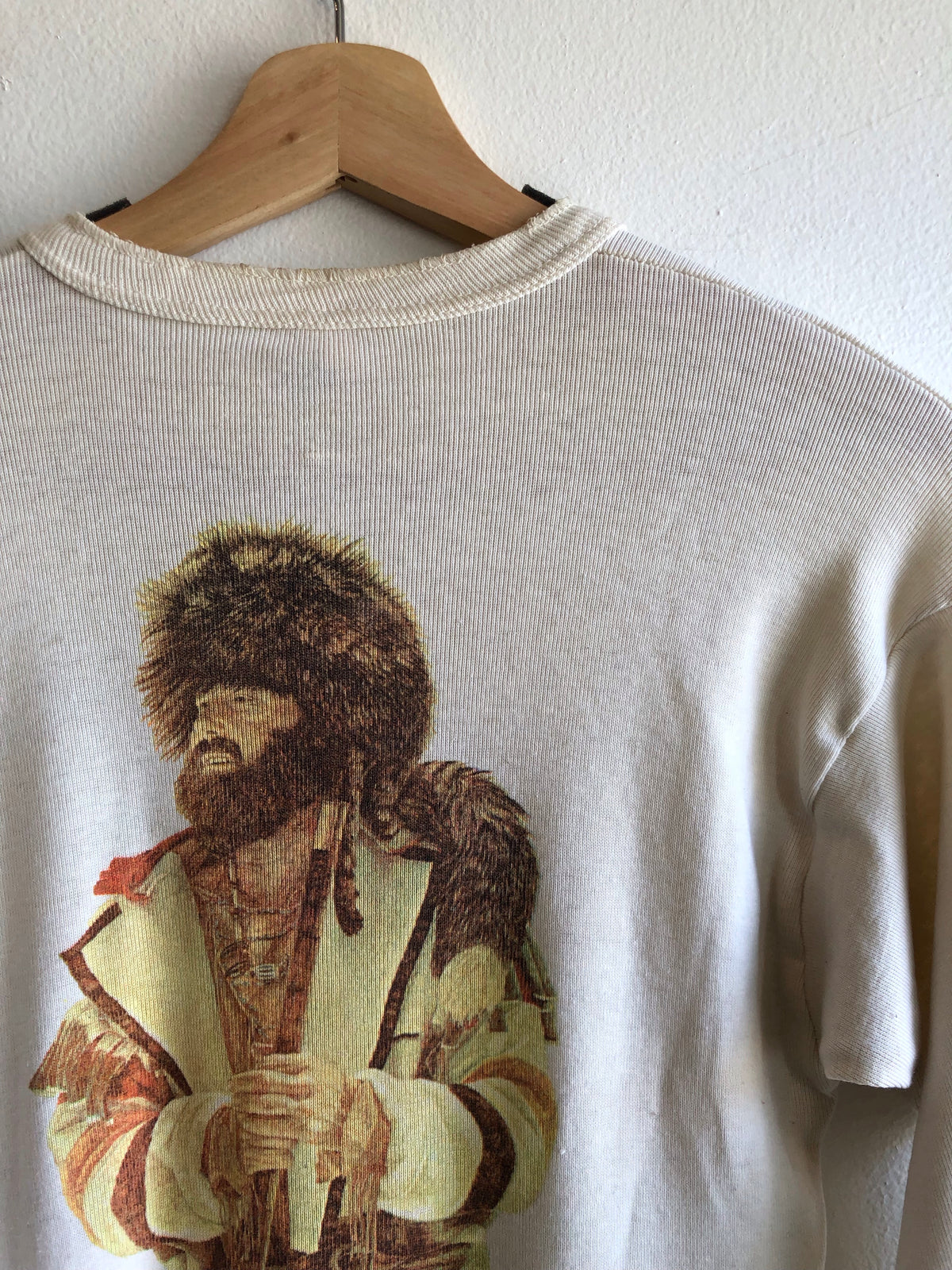 Vintage 1970’s Healthknit “Jeremiah Johnson(?)” Print Thermal Henley - La Lovely Vintage