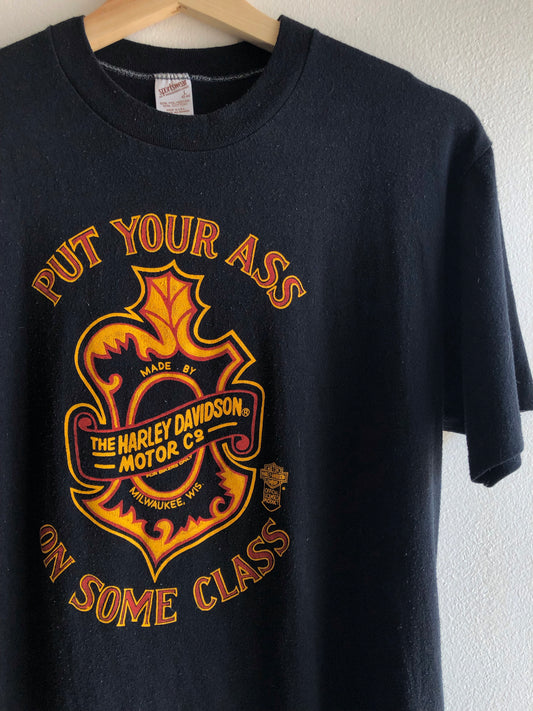Vintage Harley Davidson “ Put Your Ass On Some Class “ Shirt
