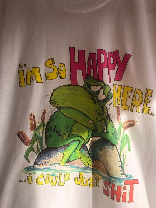 Vintage 1970’s “Roach” Iron-on Frog Tee - La Lovely Vintage