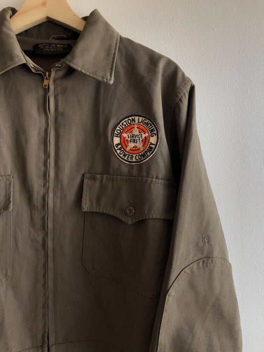 Vintage 1940’s “Houston Lighting and Power” Work Jacket - La Lovely Vintage
