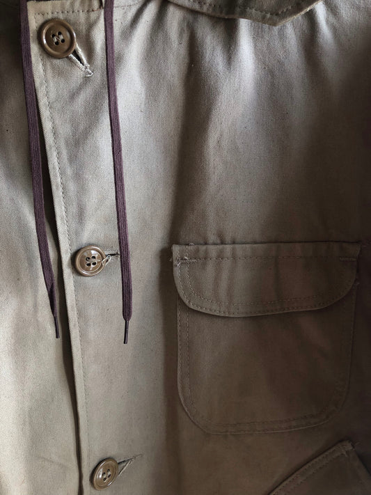 Vintage 1940’s Corduroy-Lined Hooded Hunting Jacket - La Lovely Vintage