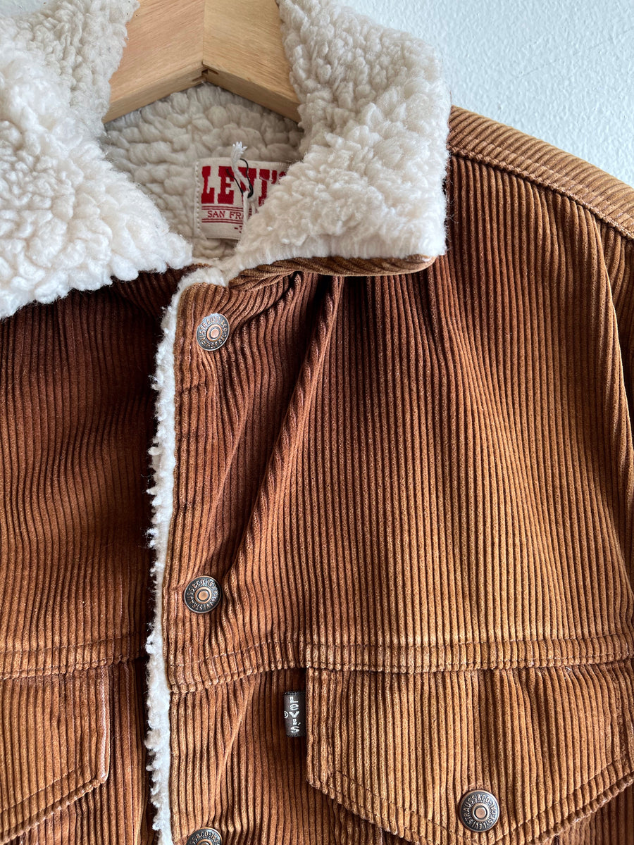 Vintage Late 1970’s Levi’s Corduroy Type 3 Sherpa Lined Trucker Jacket