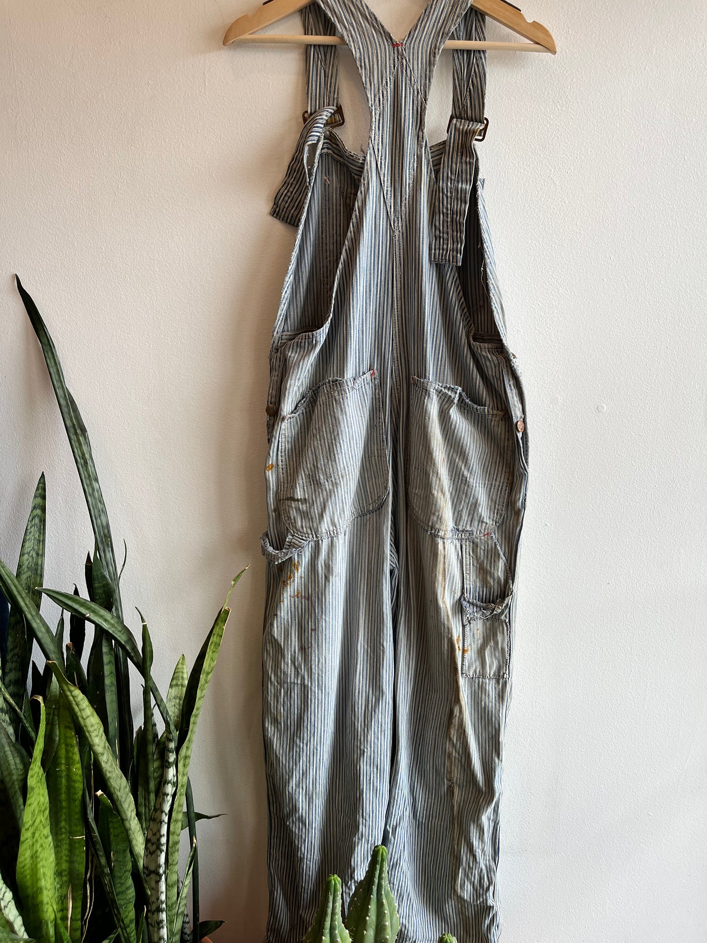 Vintage 1950’s Big Mac Liberty Stripe Denim Overalls - La Lovely Vintage
