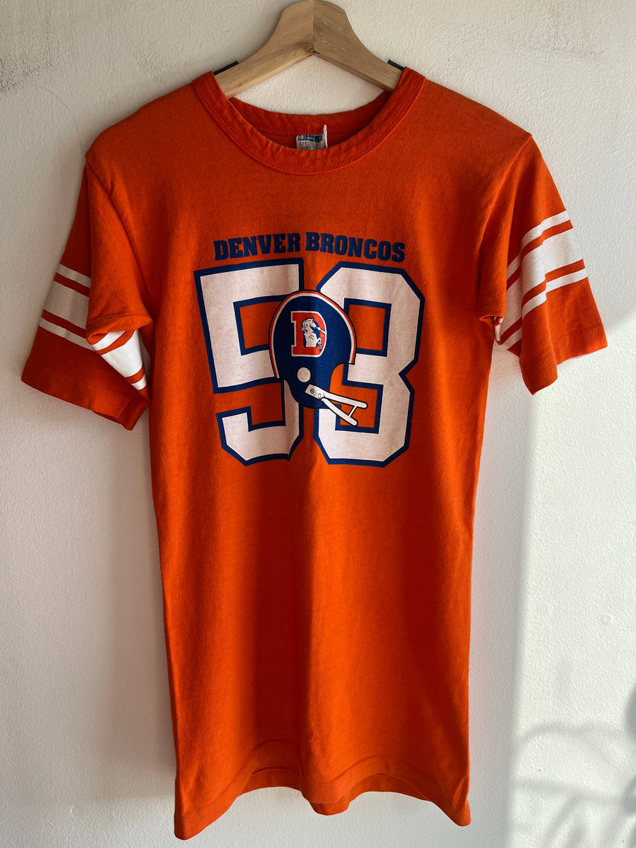 vtg 70s CHAMPION rare "DENVER BRONCOS #53" jersey shirt MADE IN  USA football