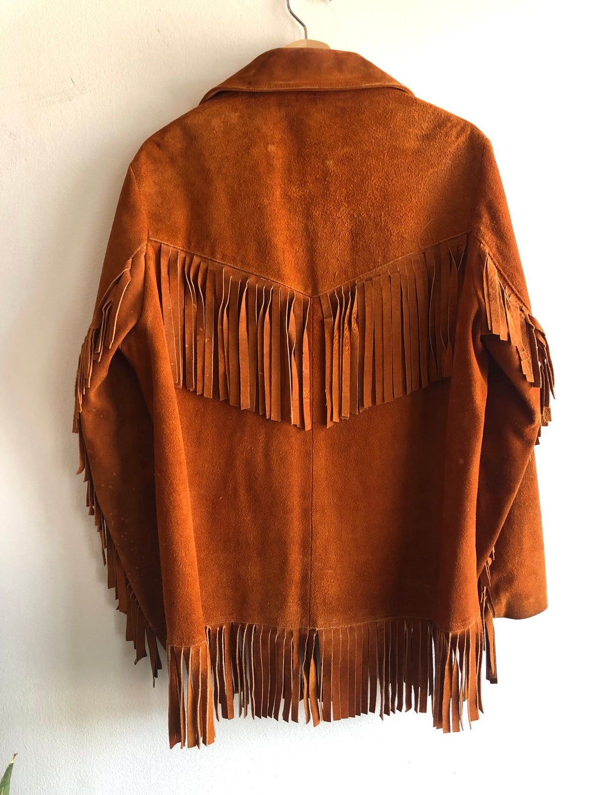 Vintage 1970’s Burnt Orange Suede Fringe Jacket - La Lovely Vintage
