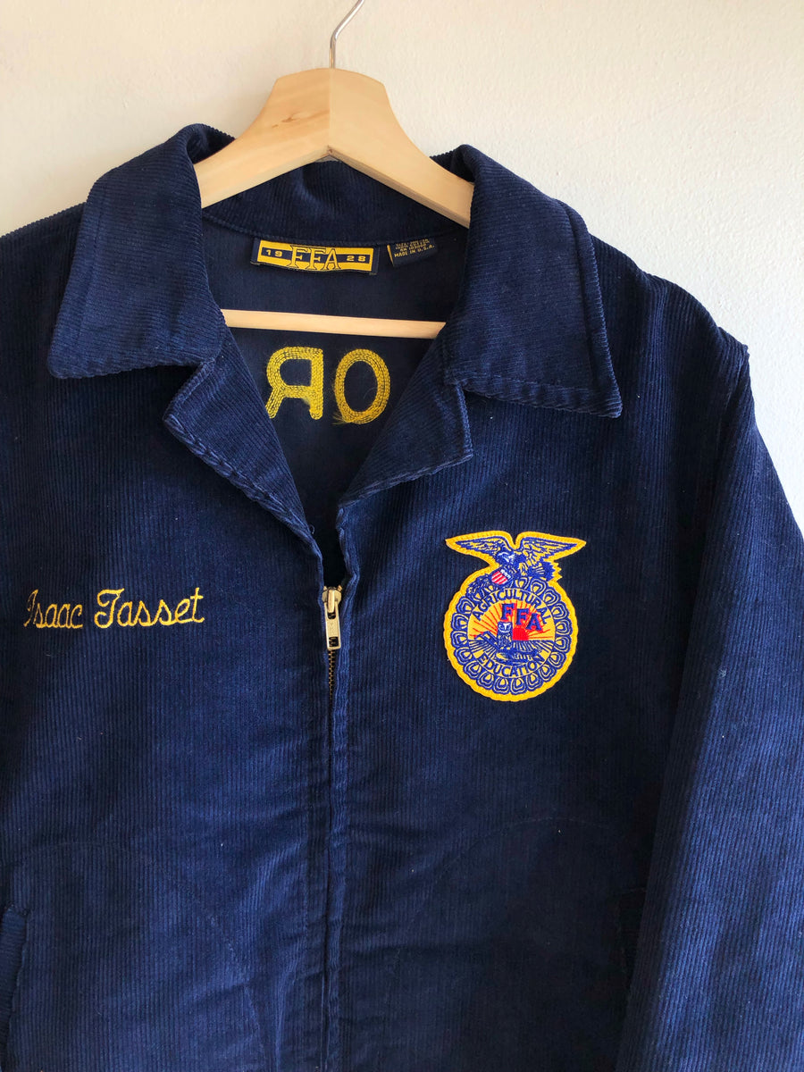 FFA corduroy jacket 90's vintage柄デザイン刺繍