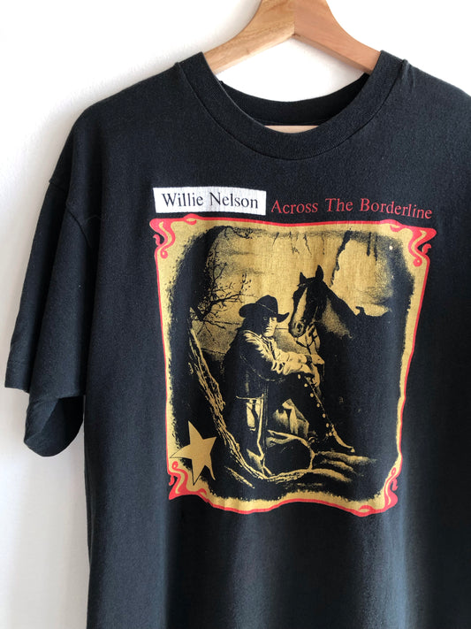 Vintage 1990’s Willie Nelson “Across The Borderline” Tour T-Shirt - La Lovely Vintage