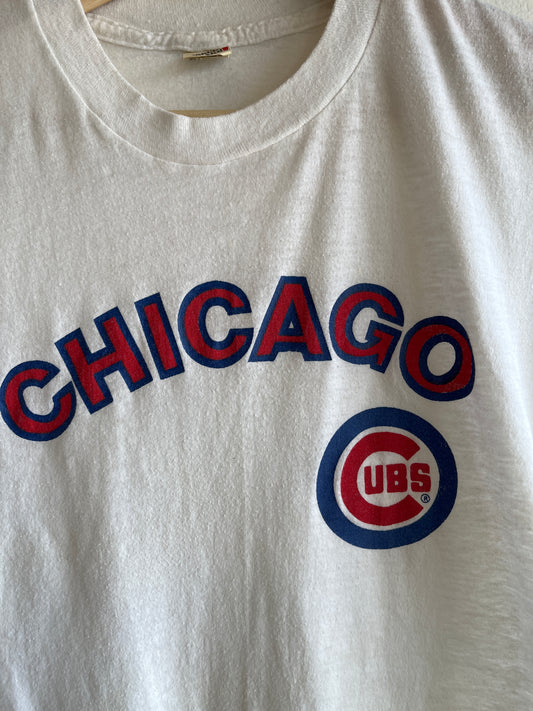 Vintage 1980’s Chicago Cubs Sleeveless T-Shirt - La Lovely Vintage
