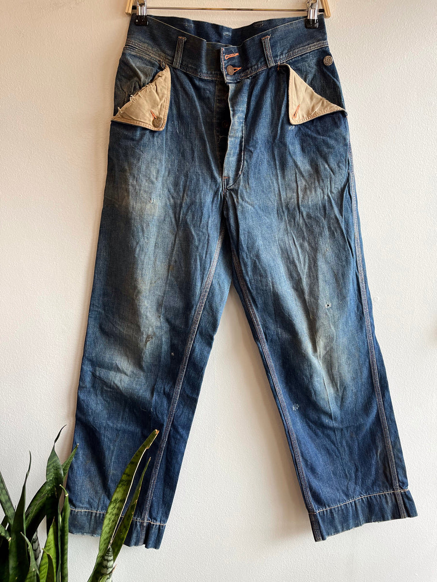 Vintage 1940's Norfolk & Western Denim Work Jeans – La