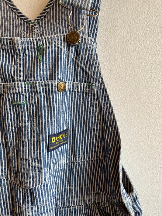Vintage 1970’s Osh Kosh B’Gosh Hickory Stripe Denim Overalls - La Lovely Vintage