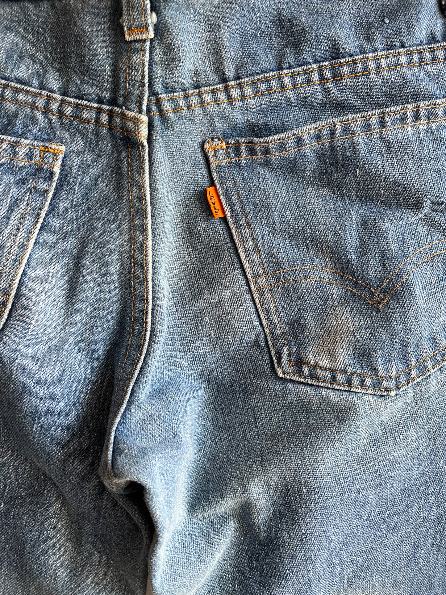 Vintage 1970's Levi’s Orange Tab Flare Denim Jeans