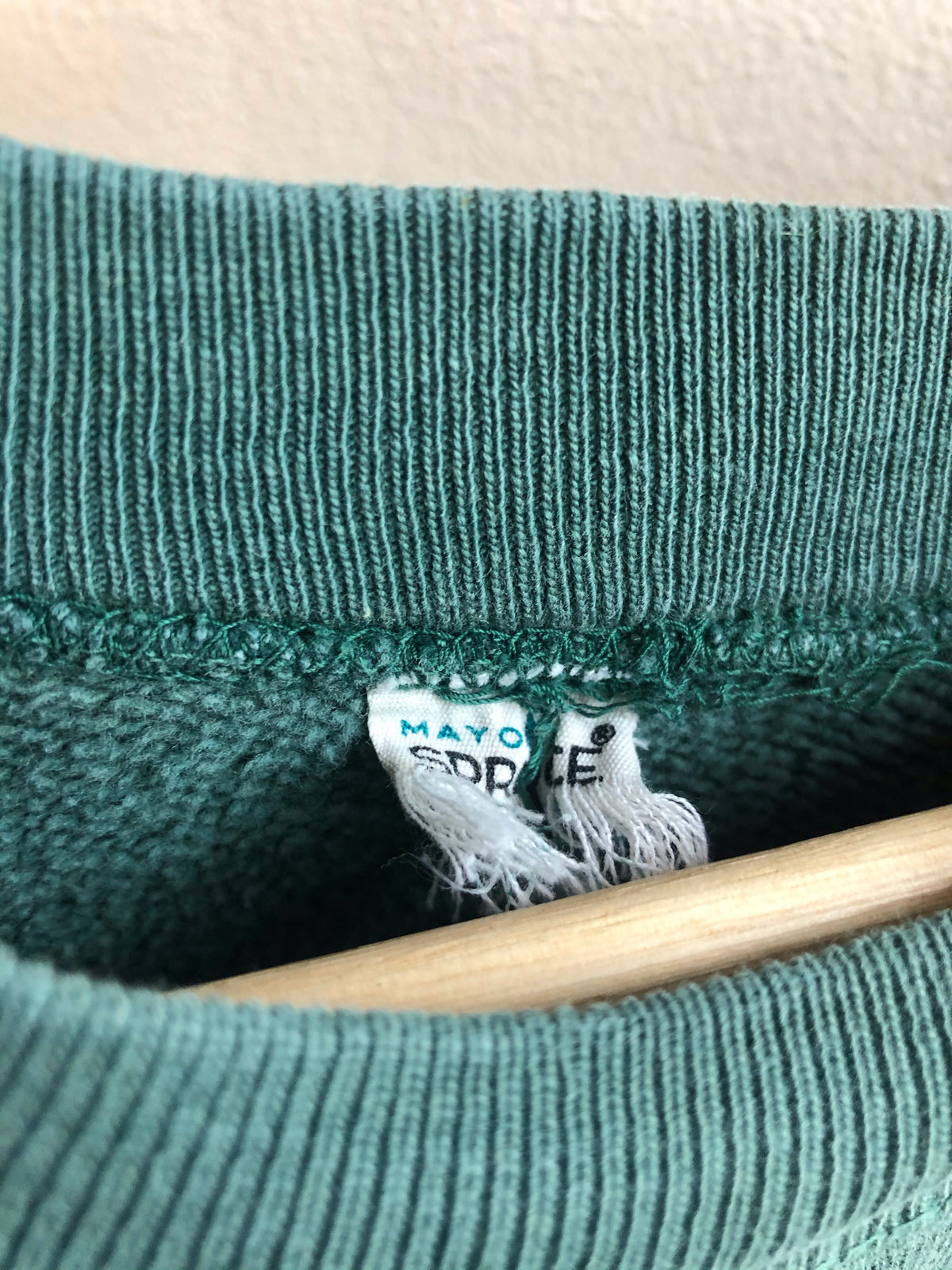 Vintage 1960’s Mayo Spruce Forest Green Crewneck Sweatshirt - La Lovely Vintage