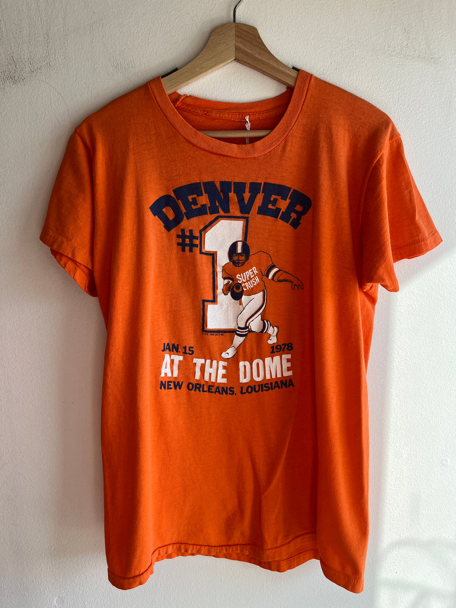 Vintage Denver Broncos Superbowl T-Shirt in Blue - Glue Store