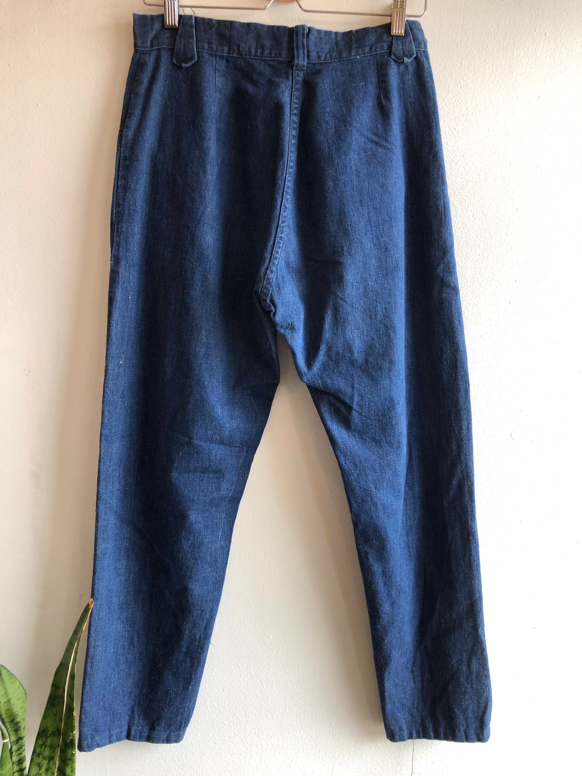 Vintage 1940/1950’s “Western Girl” Side-Zip Dark Denim Jeans - La Lovely Vintage