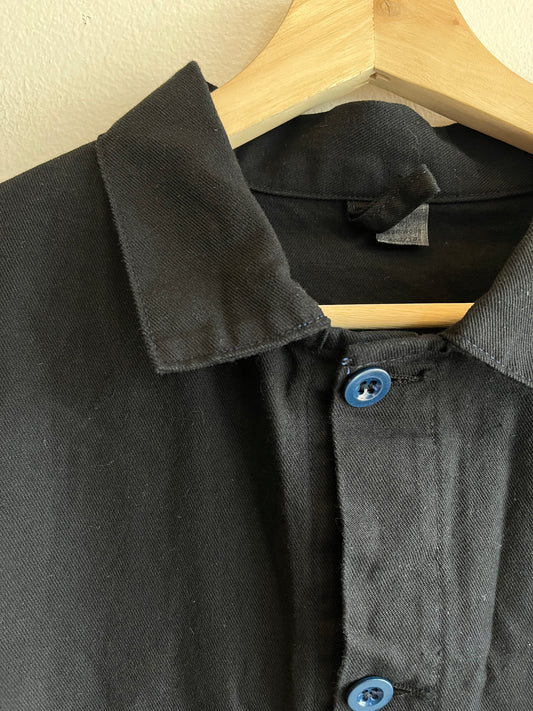 Vintage 1970/80’s Black French Chore Coat - La Lovely Vintage