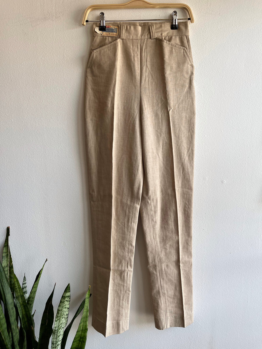 Vintage Deadstock 1950's Lady Levi's Shorthorn Side-Zip Pants – La 