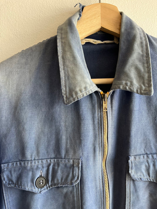 Vintage 1940/50’s French Cyclist Moleskin Jacket - La Lovely Vintage