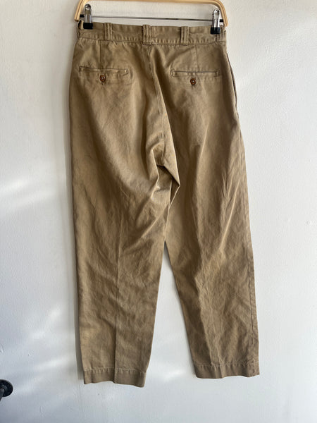 Vintage 1940’s Khaki Military Trousers