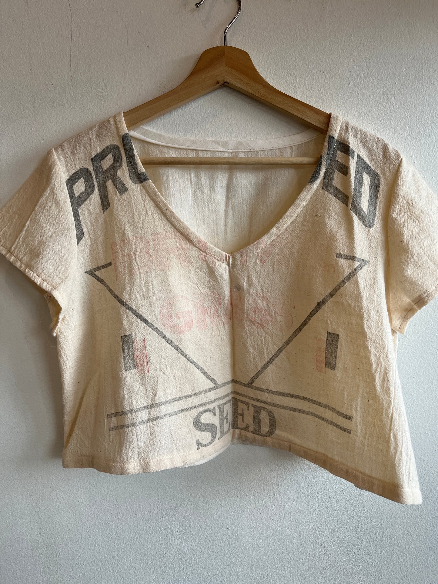 Trash Textiles - Handmade Vintage Feedsack Blouse - La Lovely Vintage 