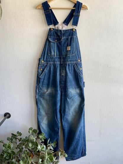 Vintage 1940/50’s Jack Rabbit Lowback Denim Overalls - La Lovely Vintage 